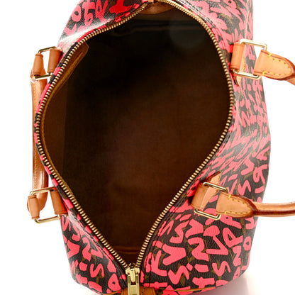 Louis Vuitton Monogram Graffiti Speedy 30 Fuchsia 6 of 17