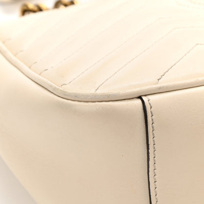 Gucci Calfskin Matelasse Small GG Marmont Shoulder Bag White 18 of 21