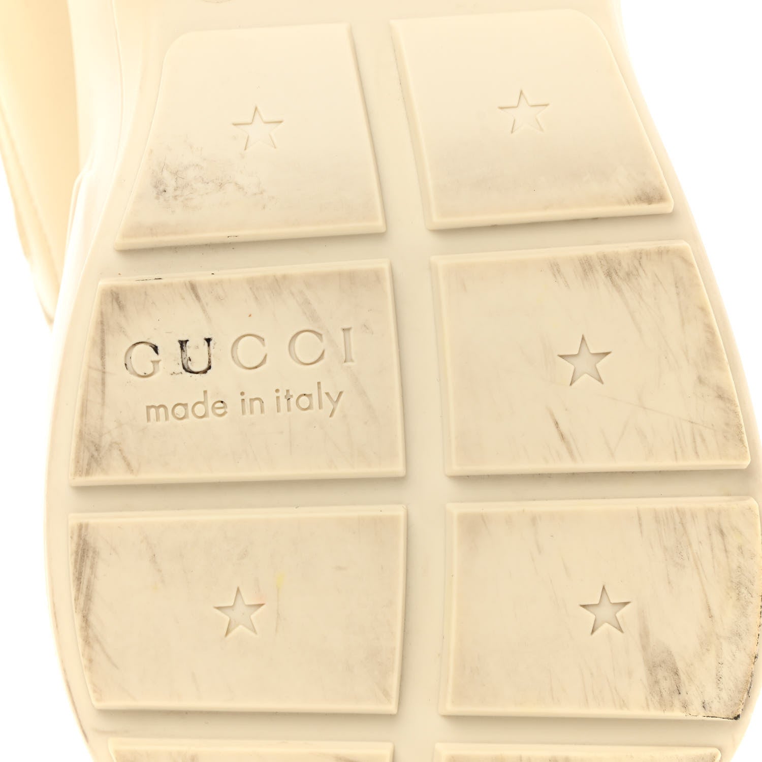 Gucci Calfskin Logo Womens Rhyton Sneakers 41 Ivory 6 of 11