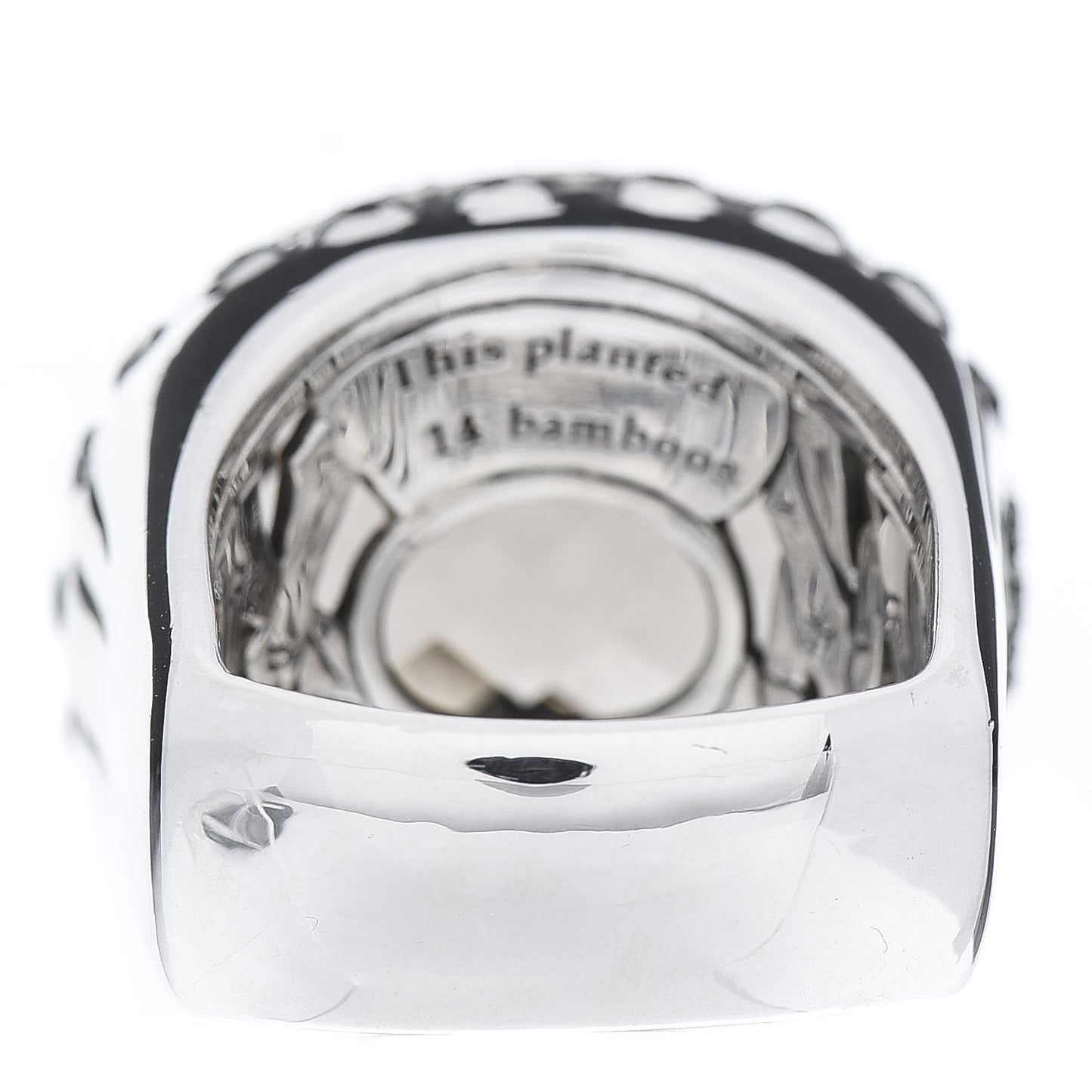 Sterling Silver Smoky Topaz Bamboo Dome Ring 54 7