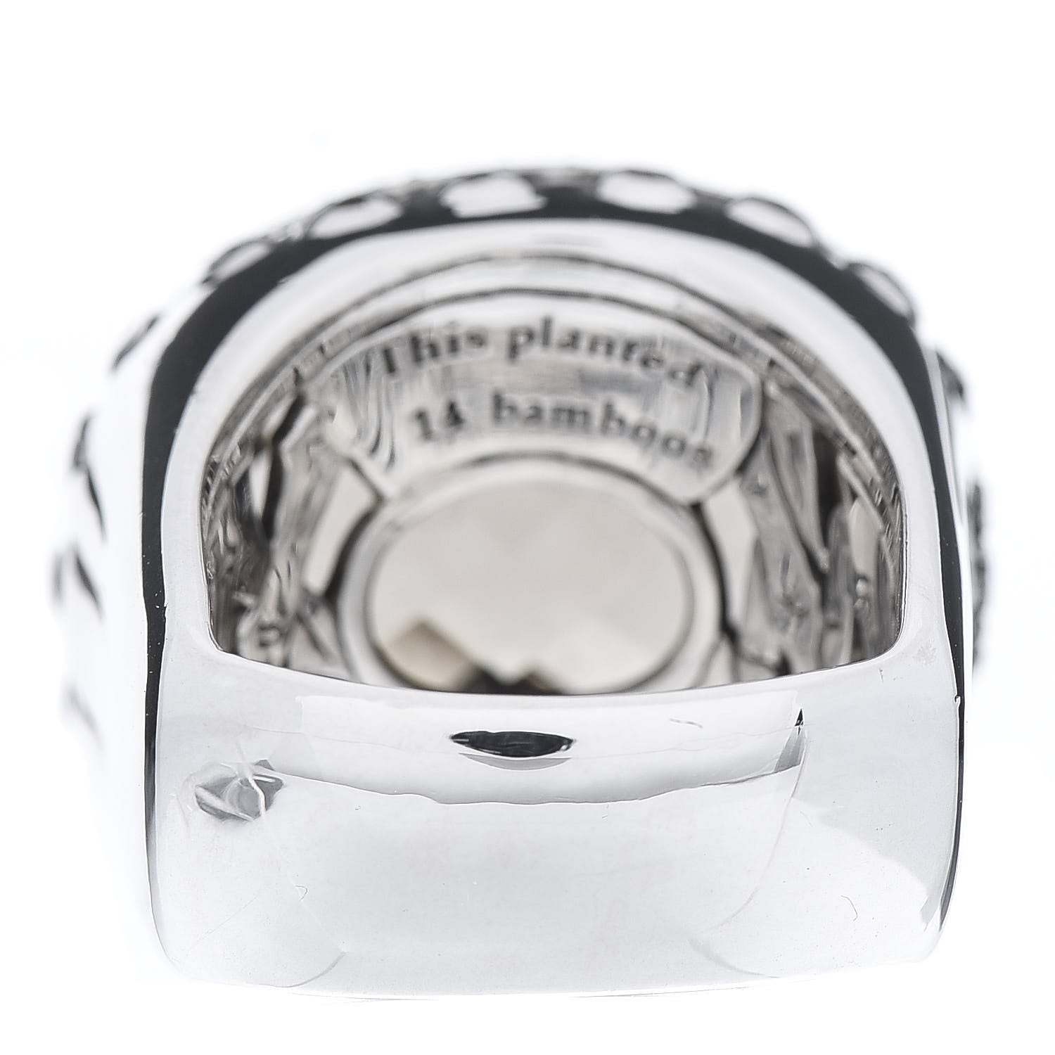 John Hardy Sterling Silver Smoky Topaz Bamboo Dome Ring 54 7 4 of 10