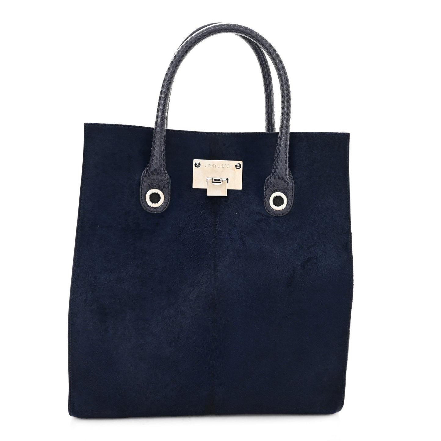 Calf Hair Snakeskin Rosabel Satchel Blue