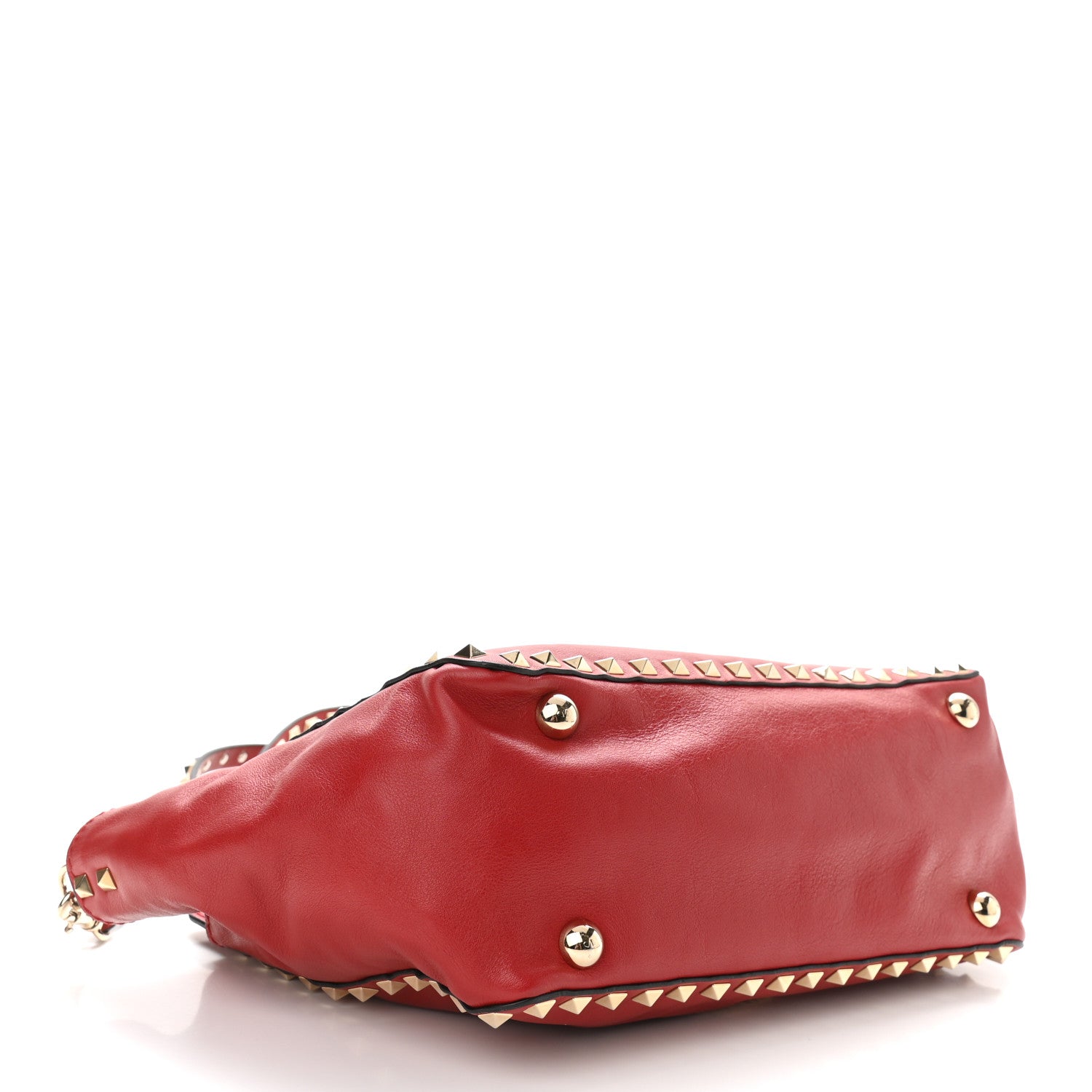 Valentino Garavani Vitello Small Rockstud Tote Rosso Valentino 4 of 10