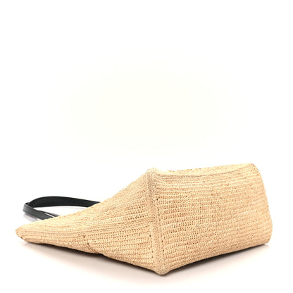 Loewe Raffia Calfskin Medium Puzzle Fold Tote Natura 4 of 11