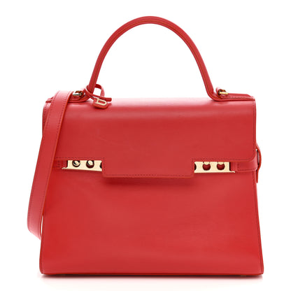 Delvaux Calfskin MM Tempete Satchel Coral 1 of 13