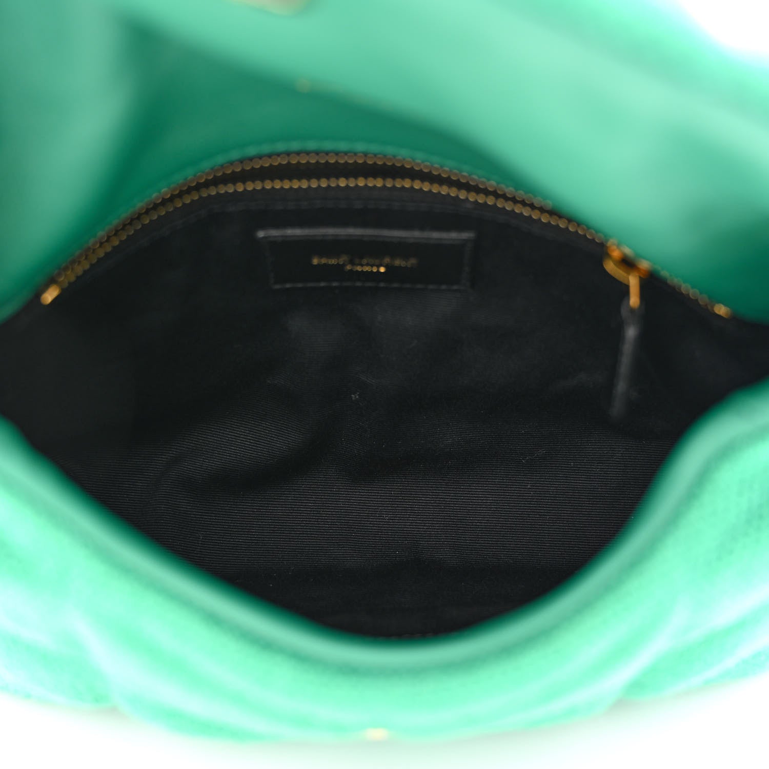 Saint Laurent Canvas Quilted Toy Loulou Puffer Monogram Chain Satchel Basil 5 of 10