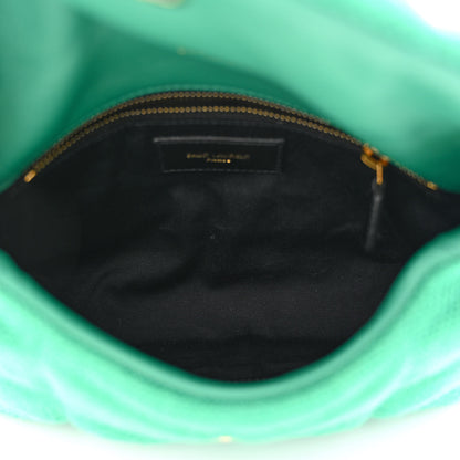 Saint Laurent Canvas Quilted Toy Loulou Puffer Monogram Chain Satchel Basil 5 of 10