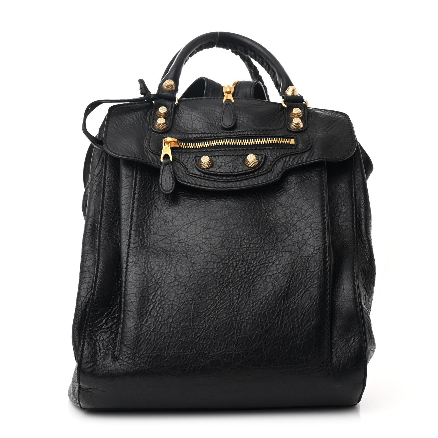 Balenciaga Agneau Giant 12 Gold Hardware Zip Traveler Backpack Black 1 of 11