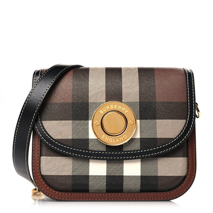 Burberry Calfskin Check Small Elizabeth Bag Brown 1 of 8