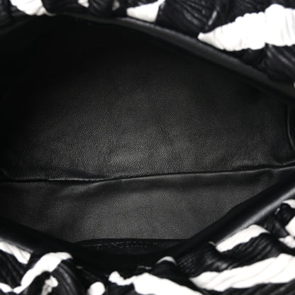 Bottega Veneta Nappa Zebra Print The Pouch Chain White Black 5 of 11