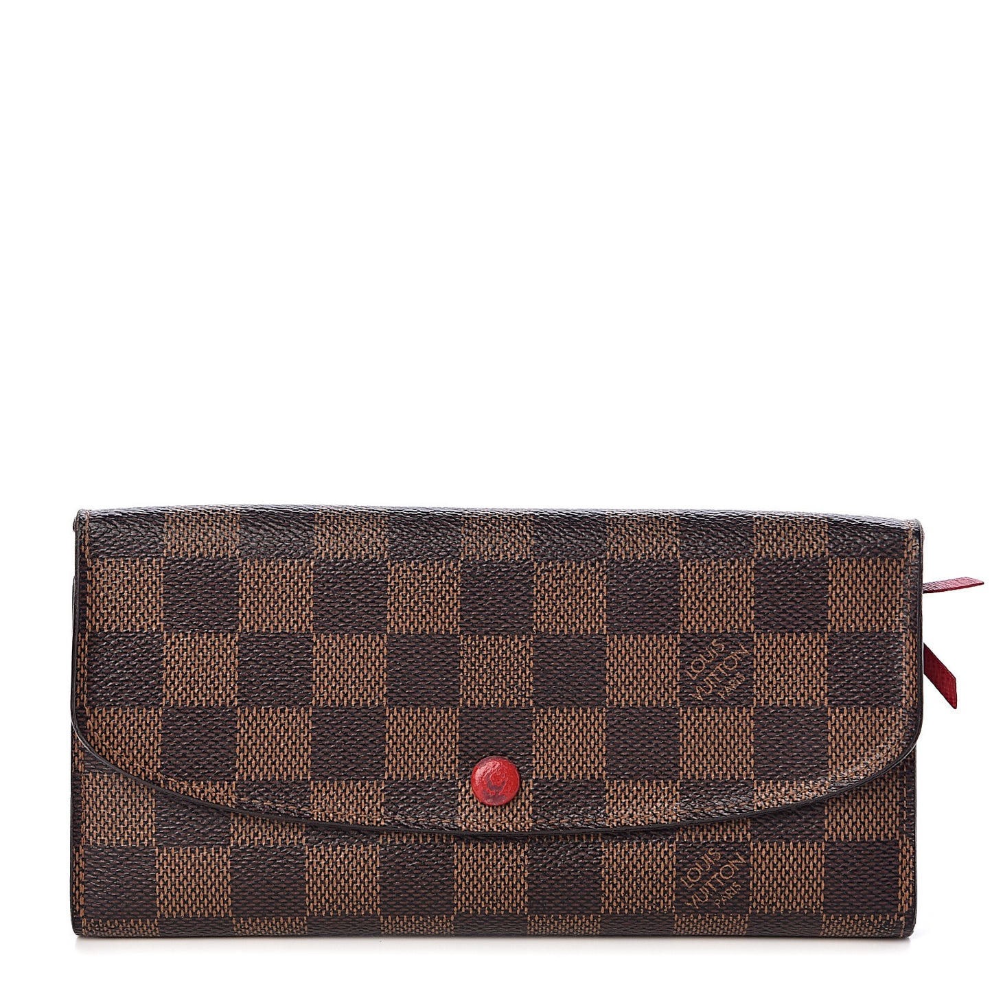Damier Ebene Emilie Wallet Red
