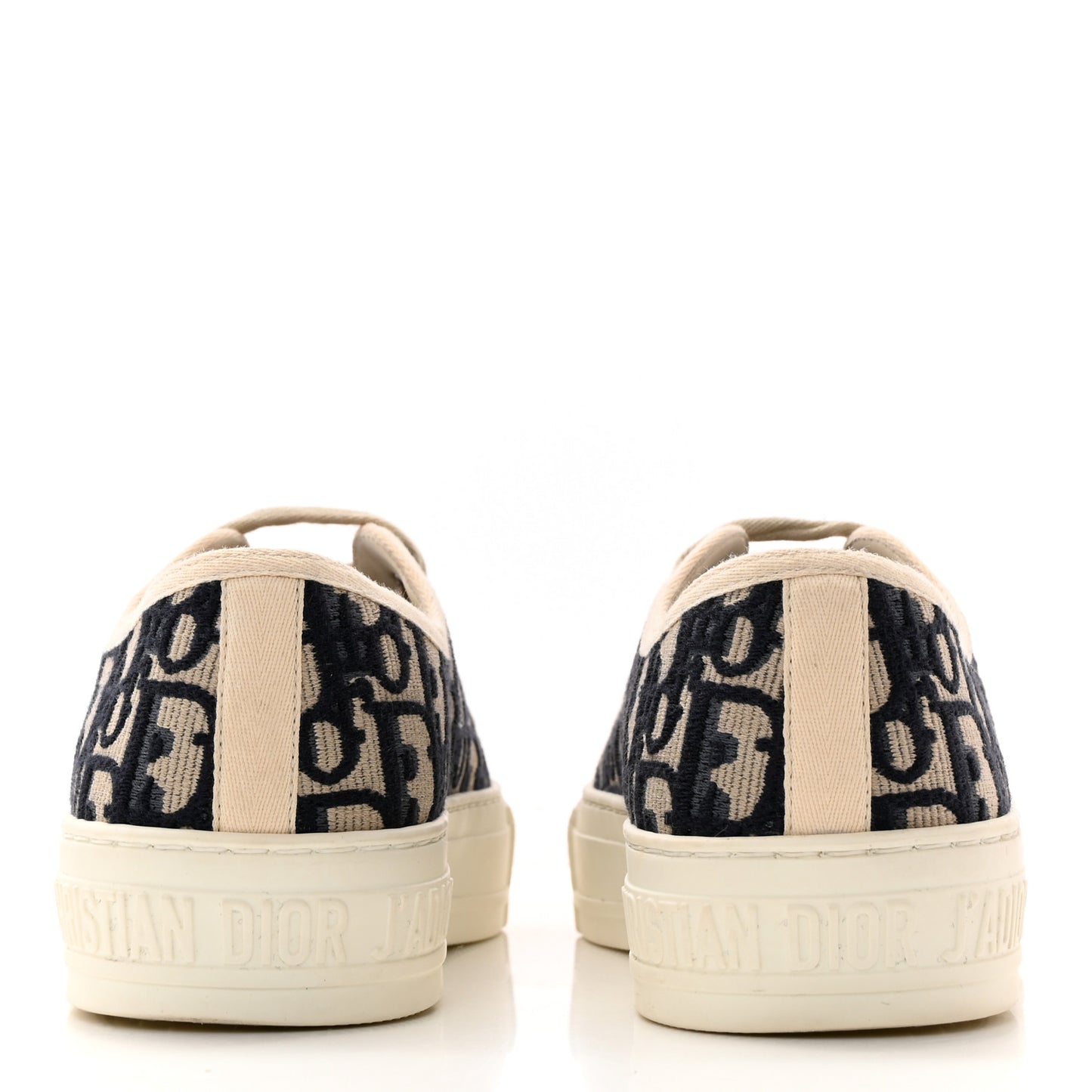 Canvas Oblique Walk 'N' Dior Low Top Sneakers 36 Deep Blue