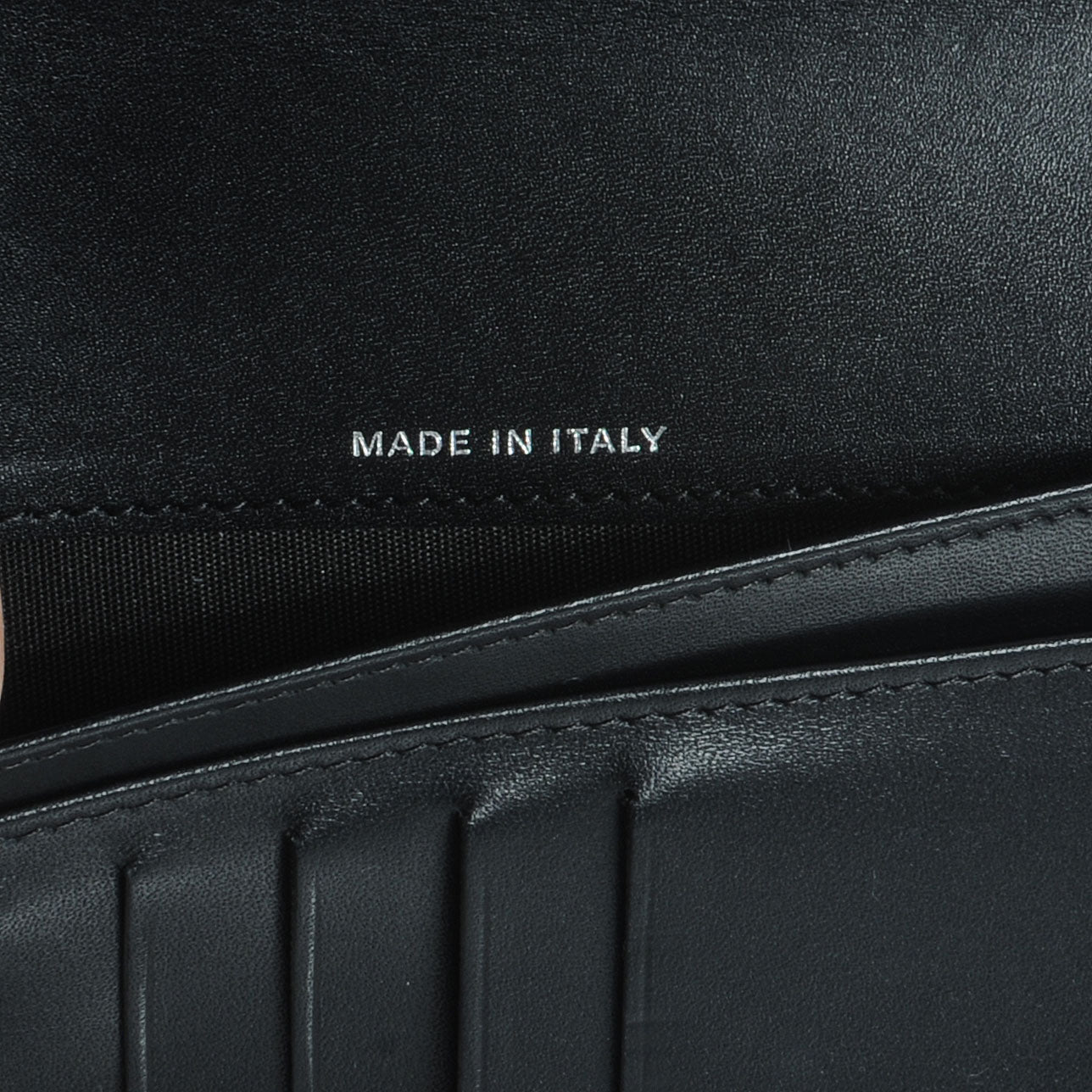 Caviar Large Zip CC Around Wallet Black
