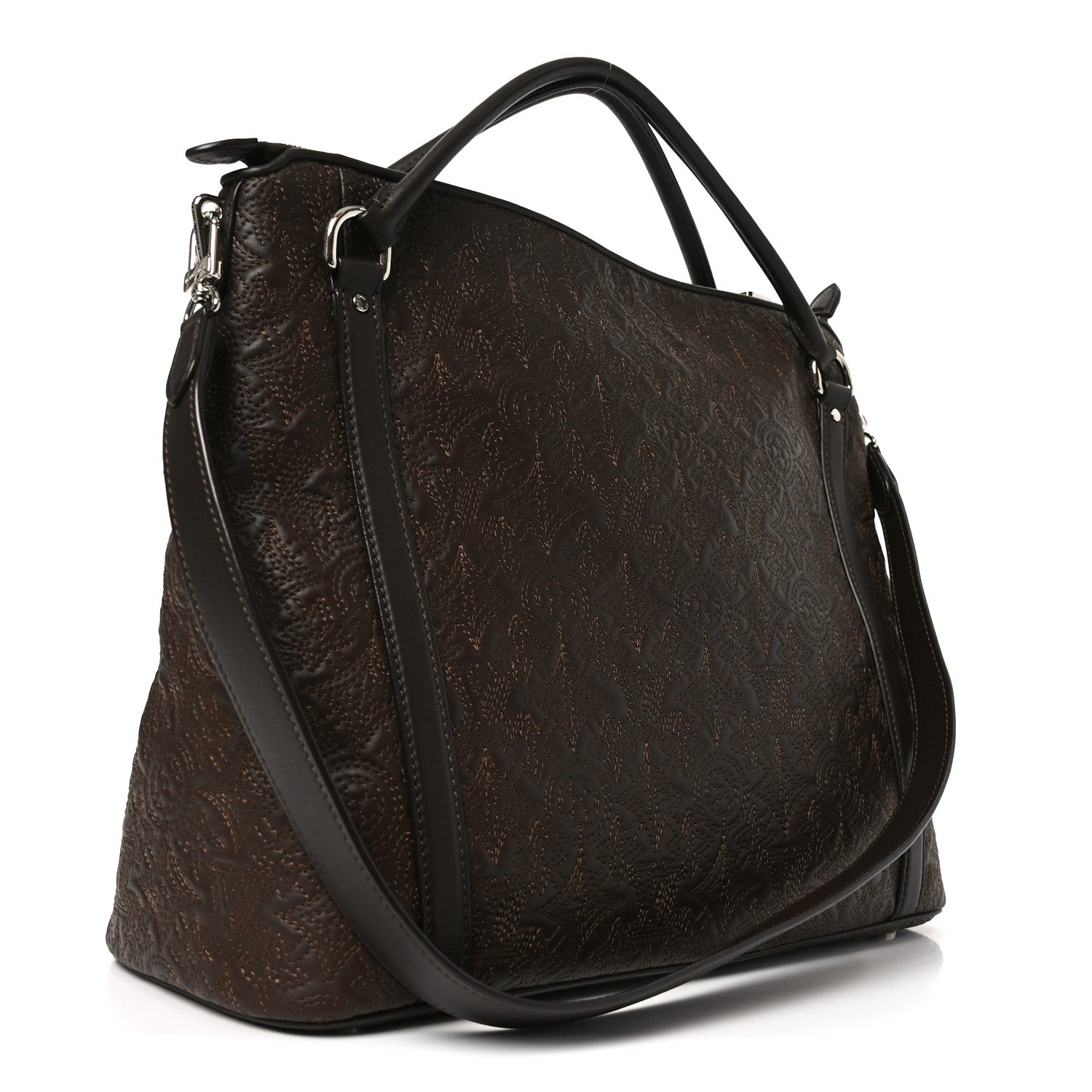 Louis Vuitton Monogram Lambskin Antheia Ixia MM Olive 3 of 9