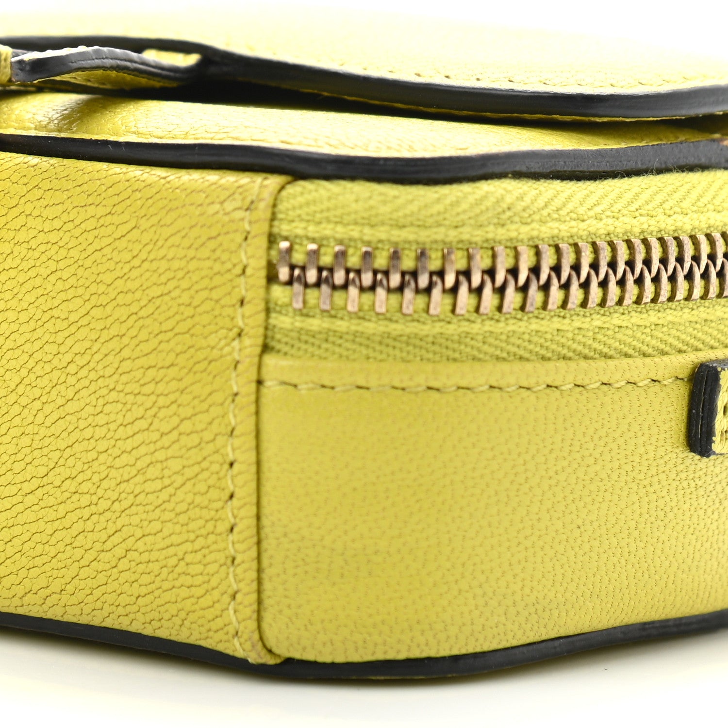 Christian Dior Goatskin Mini Saddle Shoulder Strap Pouch Lime 10 of 11