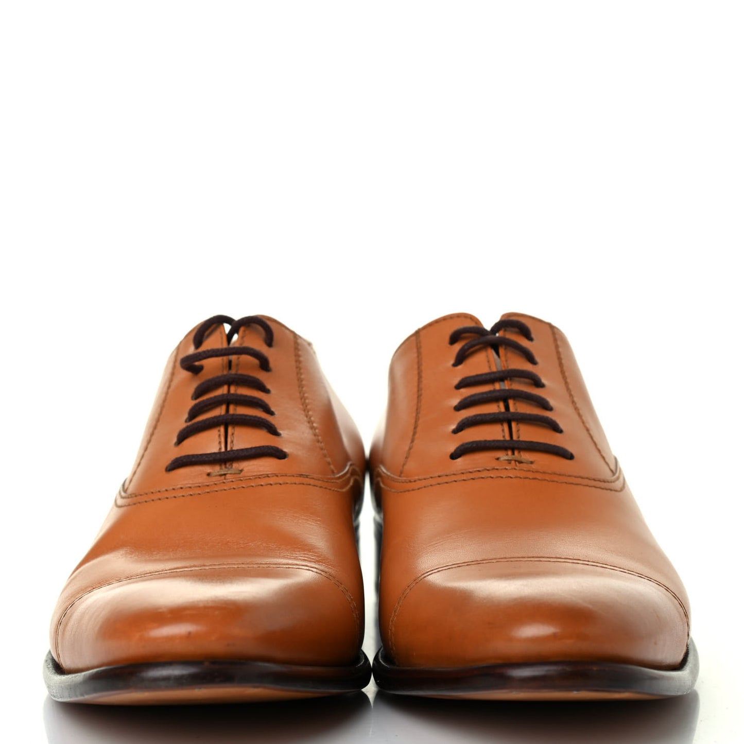 Calfskin Mens Captoe Oxford Loafers 10 Brown