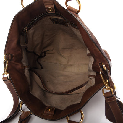 Prada Soft Calf Shopping Tote Brown 5 of 13