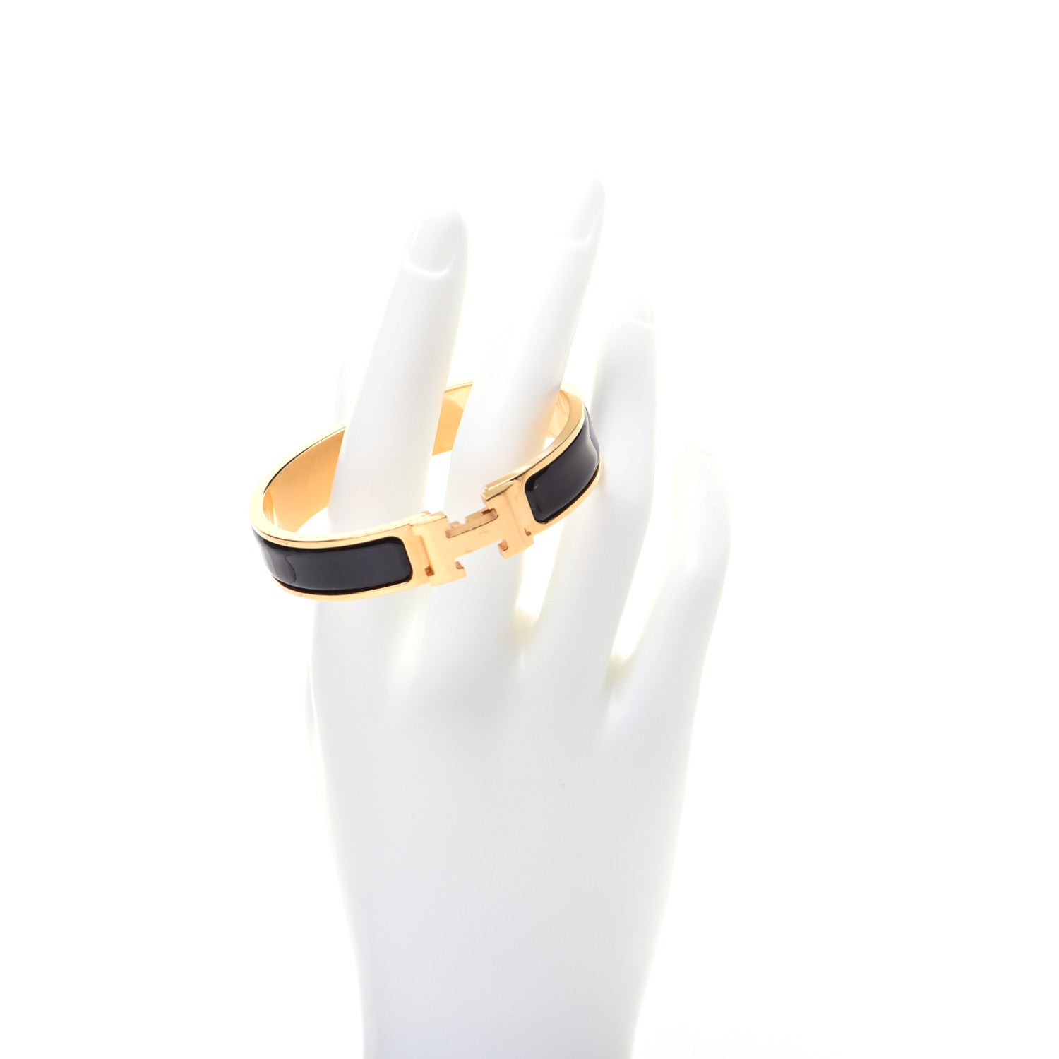 Hermes Enamel Narrow Clic Clac H Bracelet PM Black 2 of 6