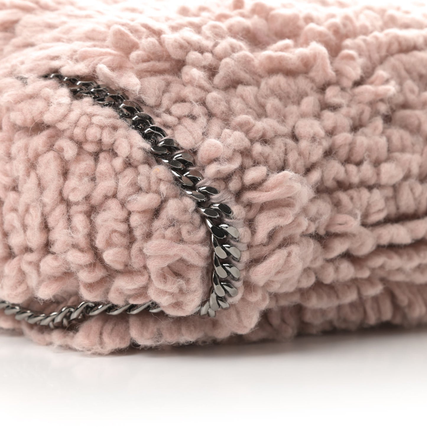 Wool Fur Small Falabella Tote Pink