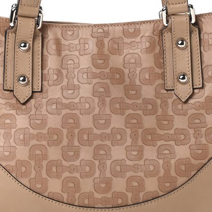 Gucci Calfskin Horsebit Embossed Tote Light Brown 8 of 12