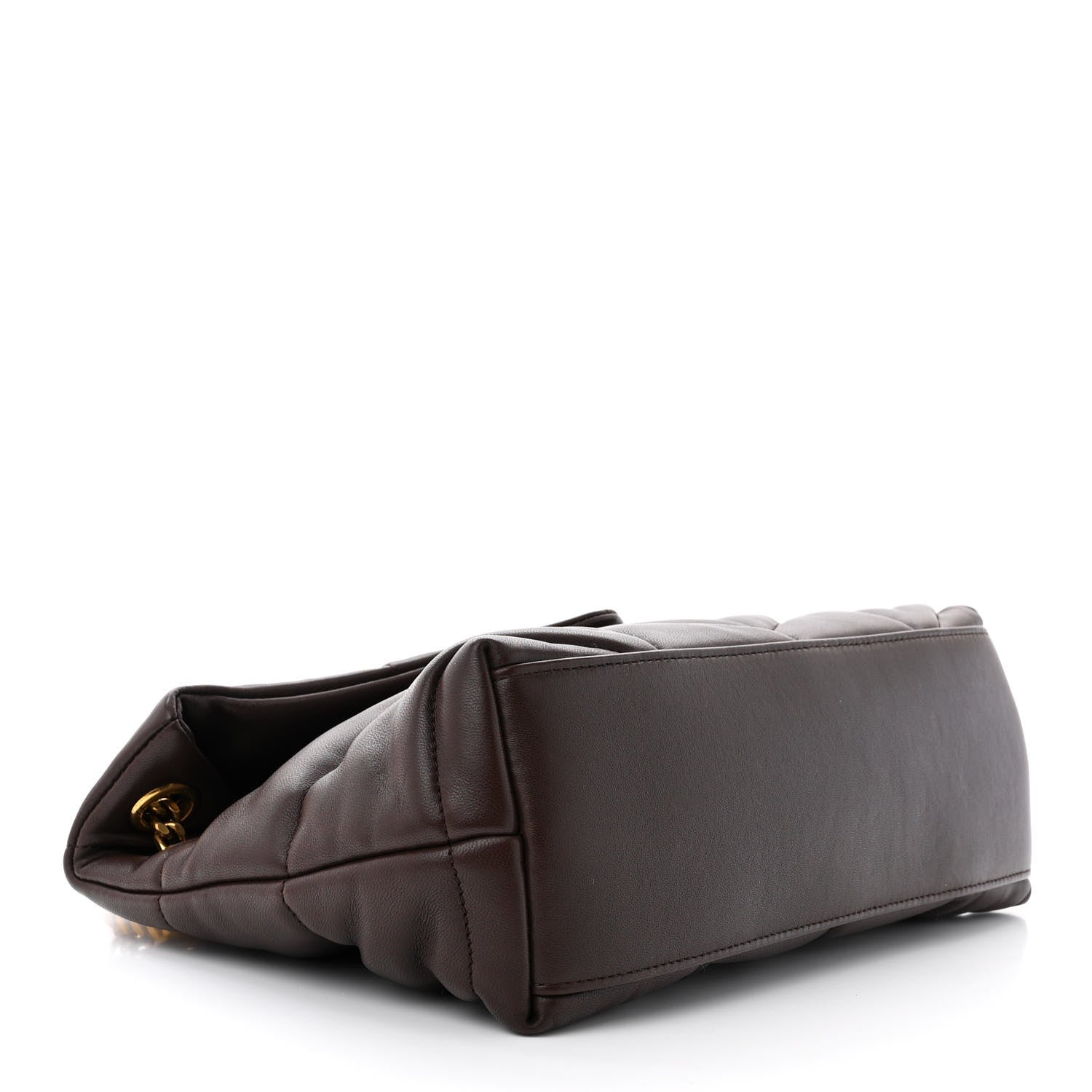 Saint Laurent Lambskin Quilted Small Loulou Puffer Monogram Chain Satchel Dark Ganache 4 of 12