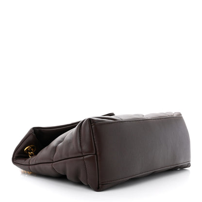 Saint Laurent Lambskin Quilted Small Loulou Puffer Monogram Chain Satchel Dark Ganache 4 of 12