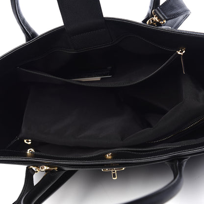 Chanel Calfskin Cerf Executive Shopper Tote Black 10 of 12