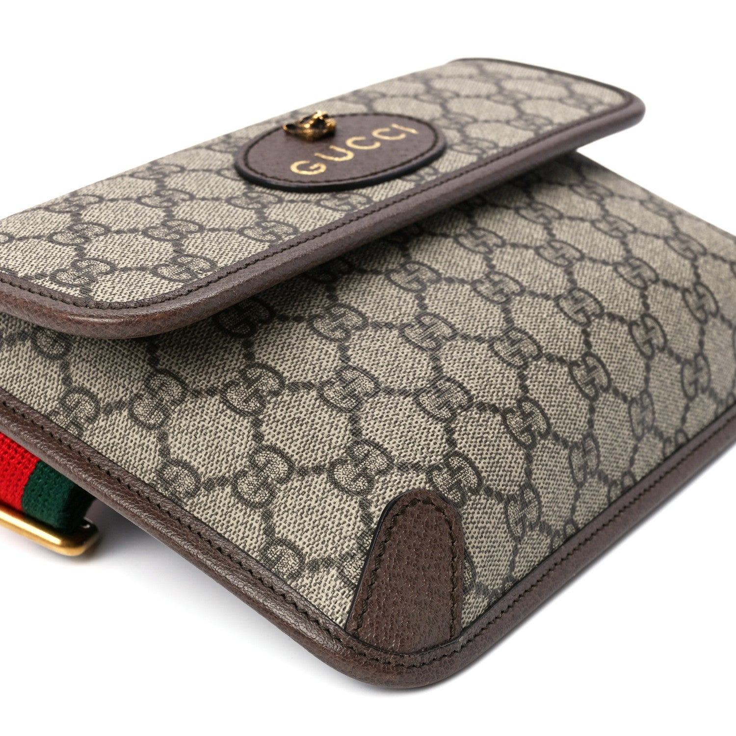 Gucci GG Supreme Monogram Neo Vintage Web Belt Bag Brown 11 of 12