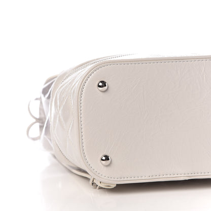 Chanel Crumpled Calfskin PVC Quilted Backpack White 9 of 11