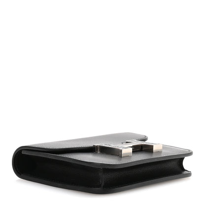 Hermes Evergrain Lizard Constance Slim Wallet Black 5 of 9