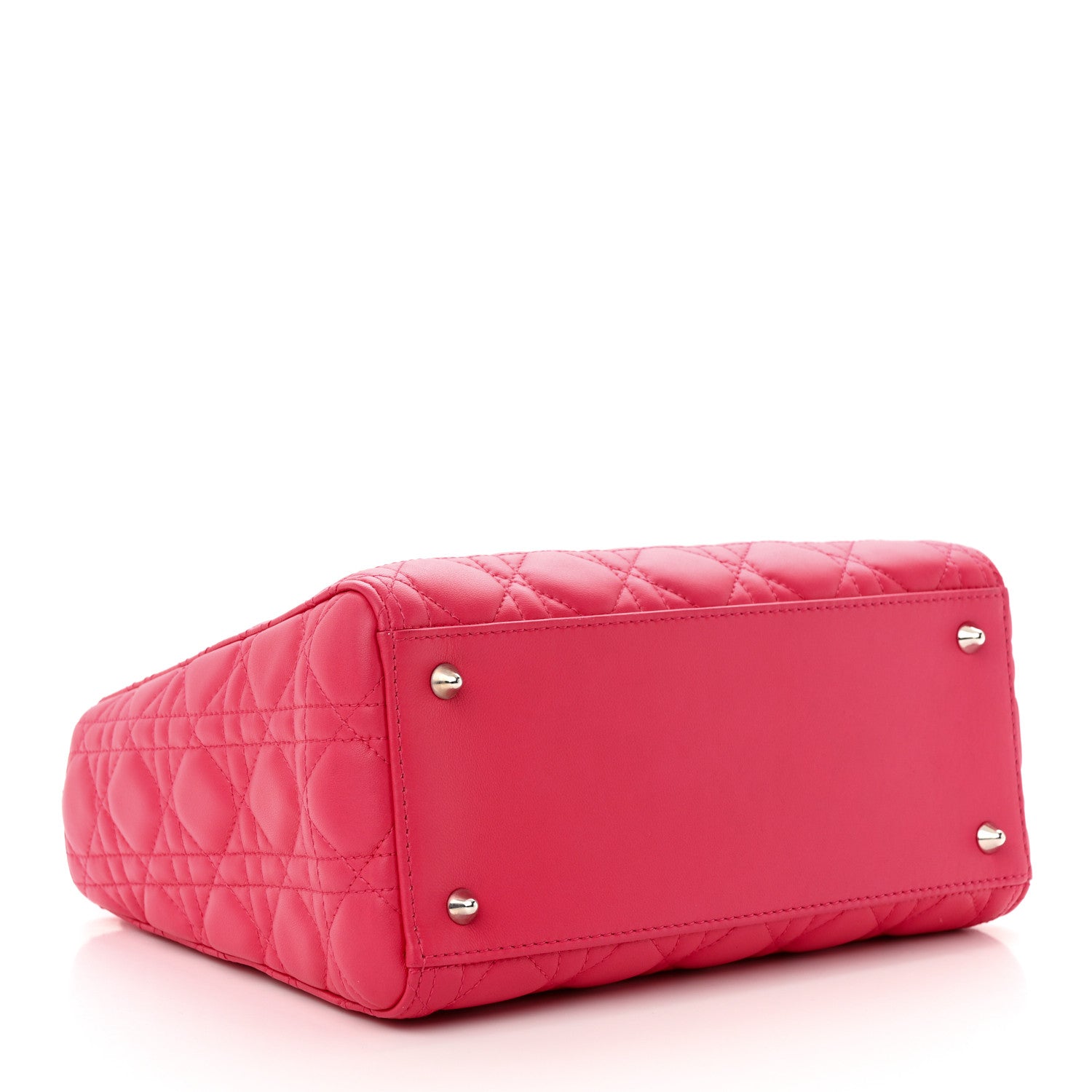 Christian Dior CHRISTIAN DIOR Lambskin Cannage Medium Lady Dior Pink 4 of 11