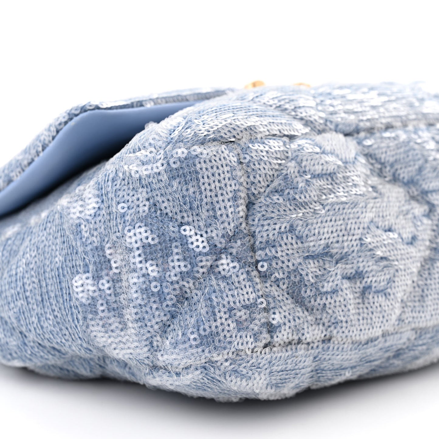 Sequin Quilted Medium Chanel 19 Flap Light Blue