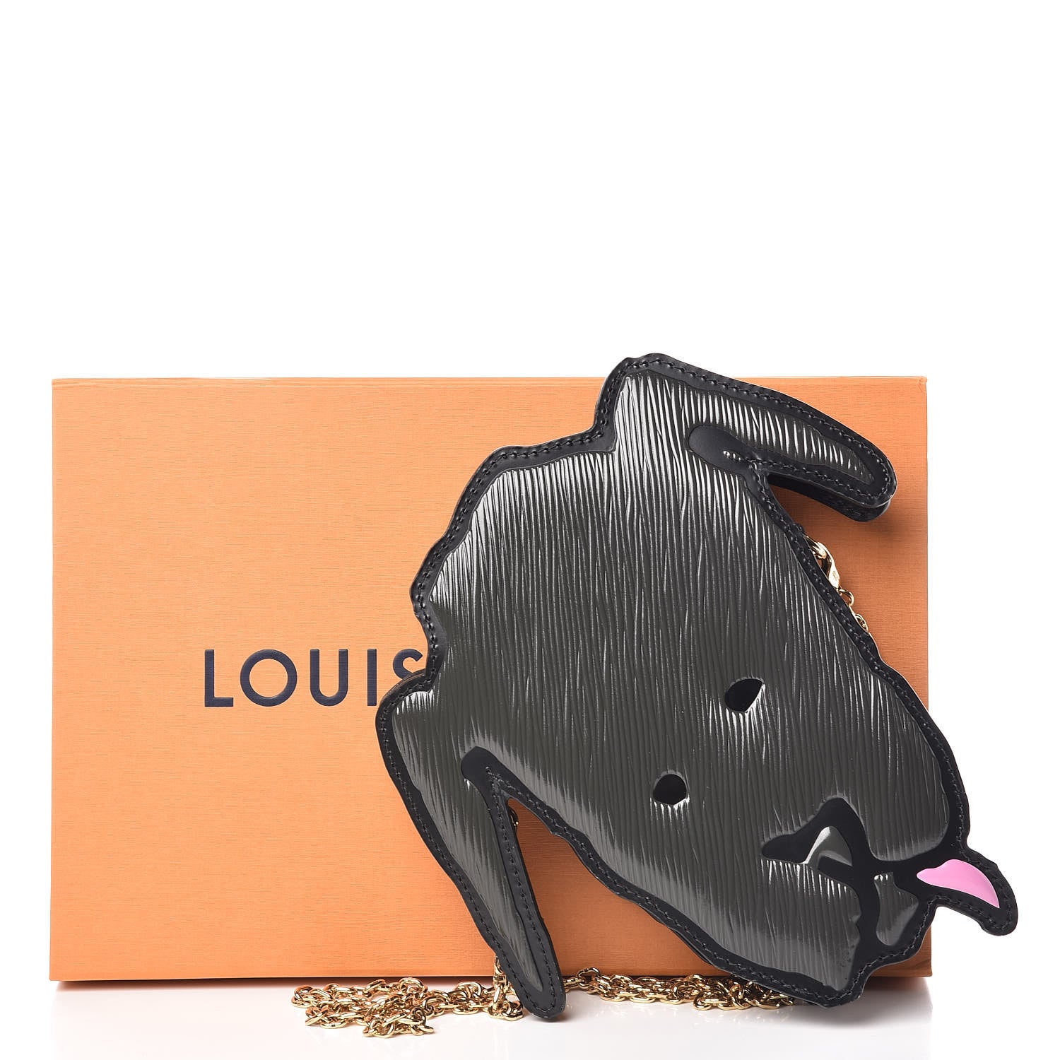 Louis Vuitton Epi Catogram Dog Face Clutch Black 10 of 10