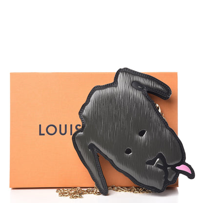 Louis Vuitton Epi Catogram Dog Face Clutch Black 10 of 10