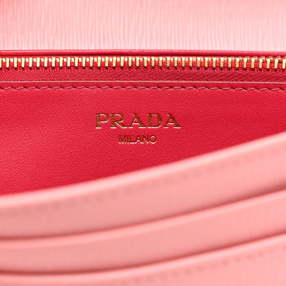 Prada Saffiano Continental Flap Wallet Geranio 7 of 9