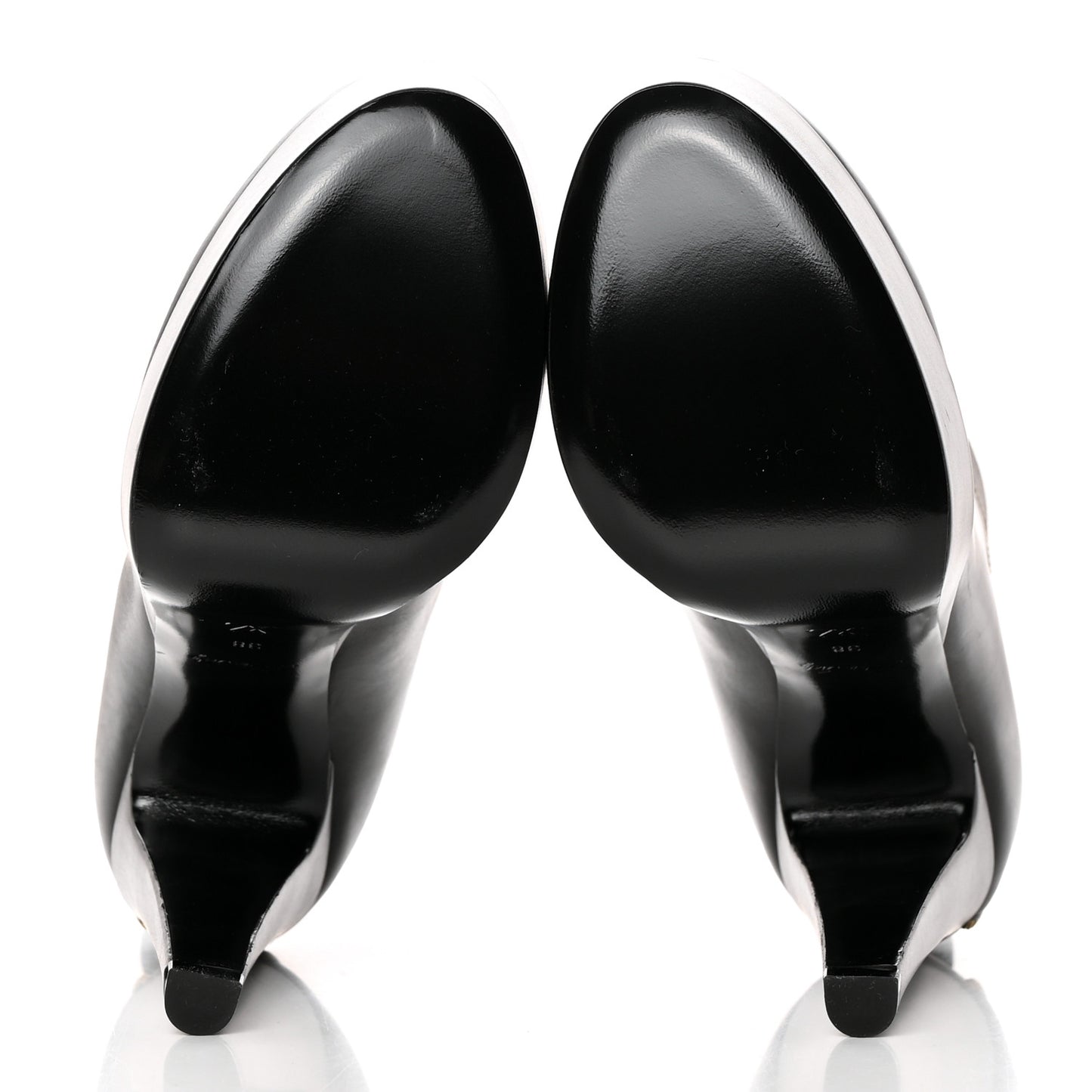 Calfskin Monogram Afterglow Platform Ankle Boots 38 Black