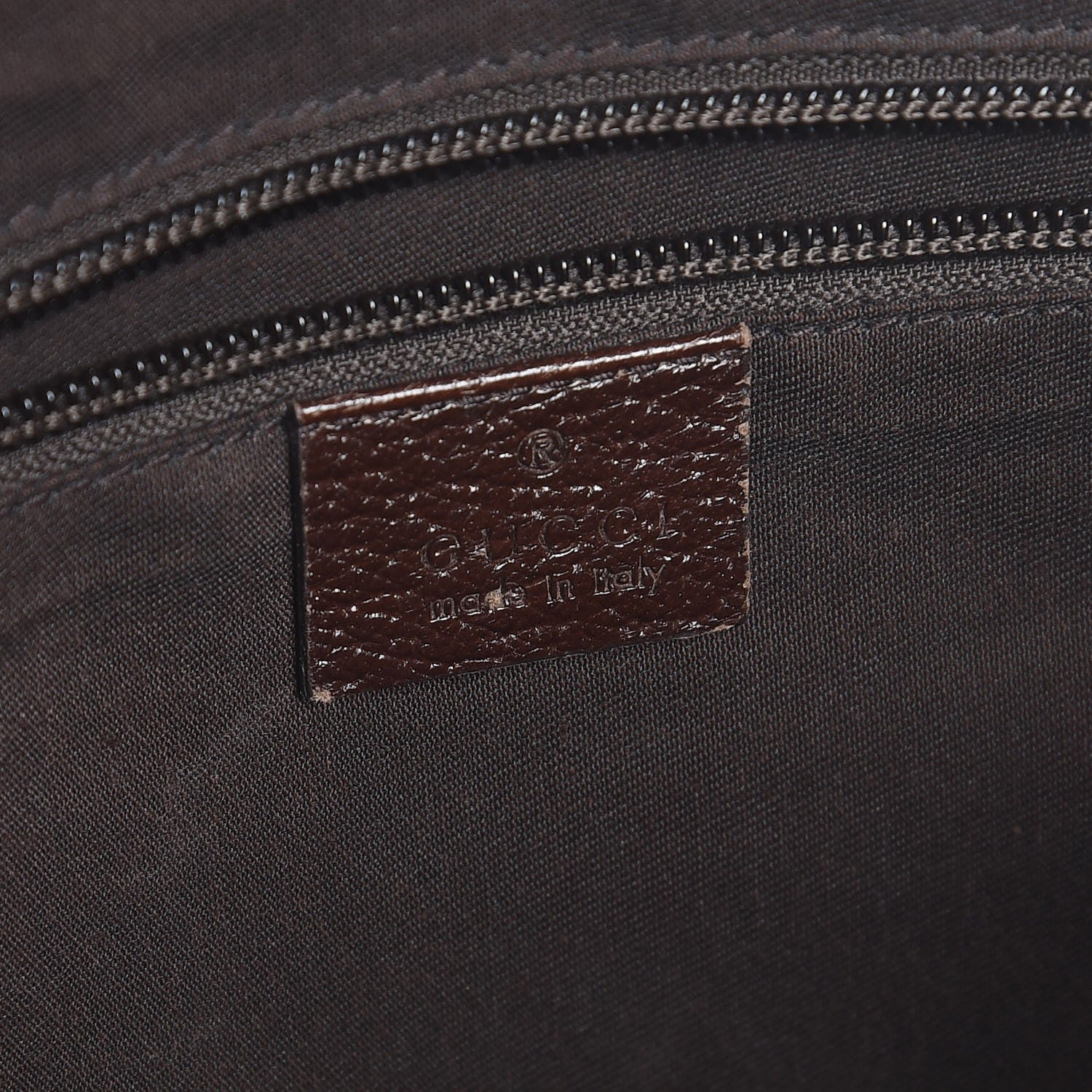 Gucci Monogram Web Medium Half Moon Hobo Dark Brown 6 of 7