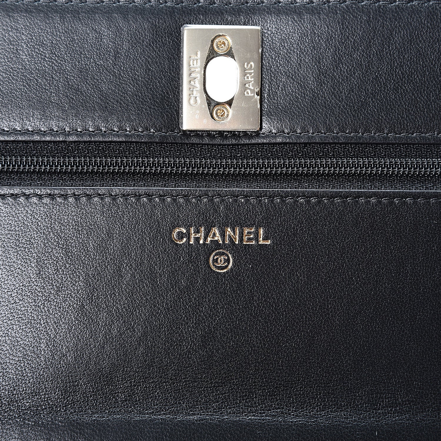 Chanel Lambskin Quilted Trendy CC Wallet On Chain WOC Black 5 of 10