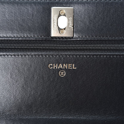 Chanel Lambskin Quilted Trendy CC Wallet On Chain WOC Black 5 of 10
