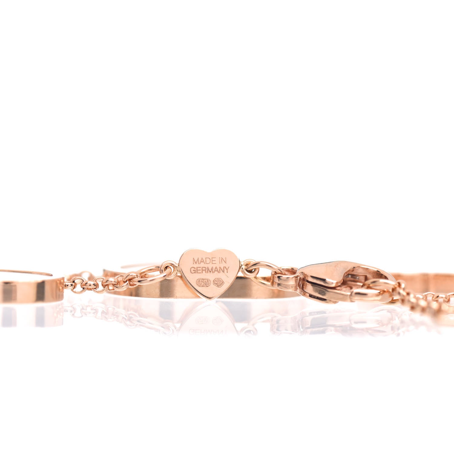 Chopard 18K Rose Gold Diamond Mother of Pearl Happy Hearts Bracelet 4 of 5