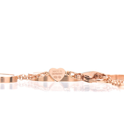 Chopard 18K Rose Gold Diamond Mother of Pearl Happy Hearts Bracelet 4 of 5