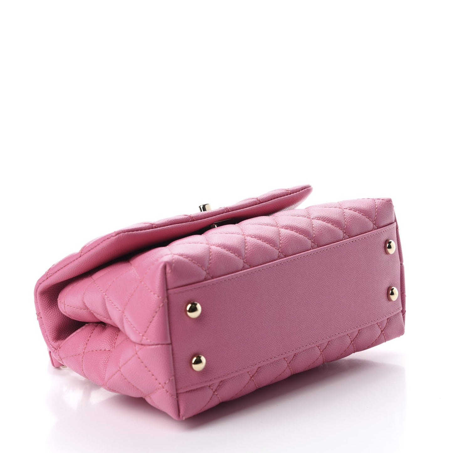 Caviar Quilted Mini Coco Handle Flap Pink