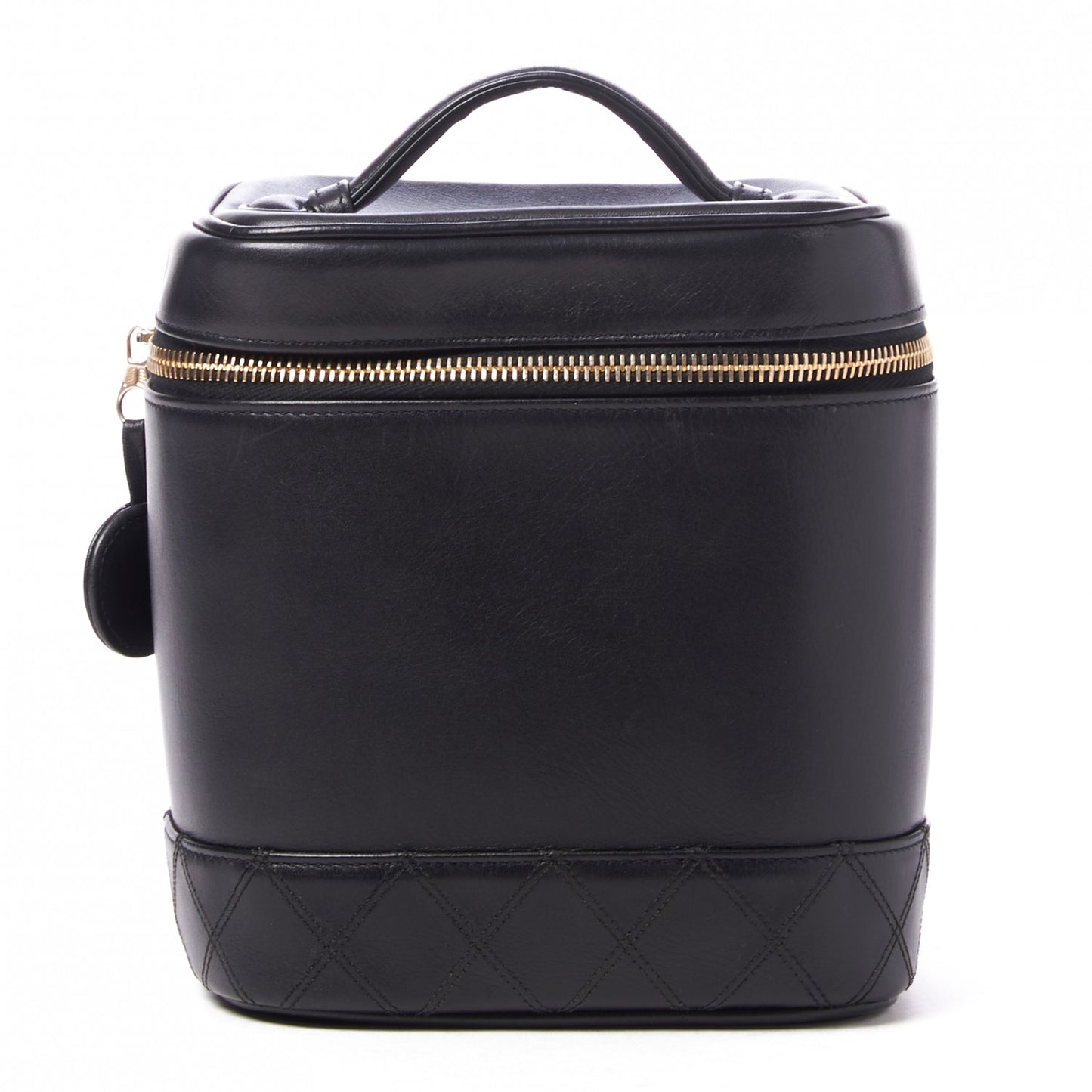 Lambskin Vanity Cosmetic Case Black