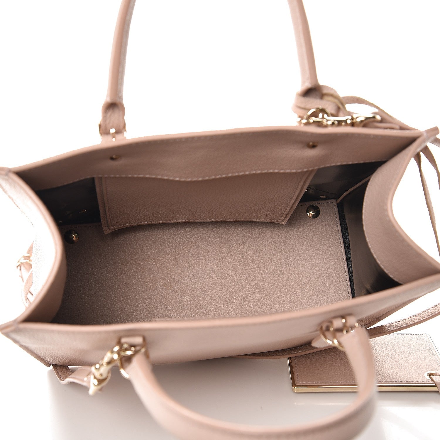 Balenciaga Grained Calfskin Gold Metallic Edge Hardware Papier Mini A4 Bois de Rose 6 of 10