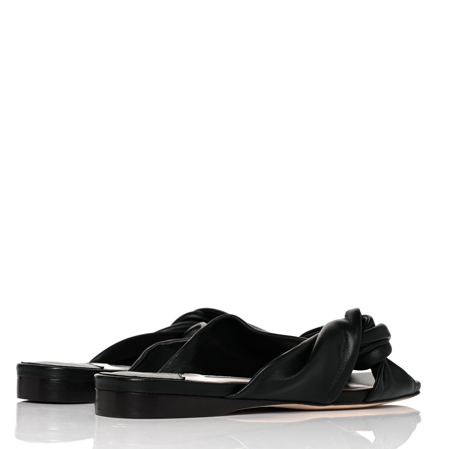 Jimmy Choo Nappa Narisa Flat Sandals 36 Black 4 of 8