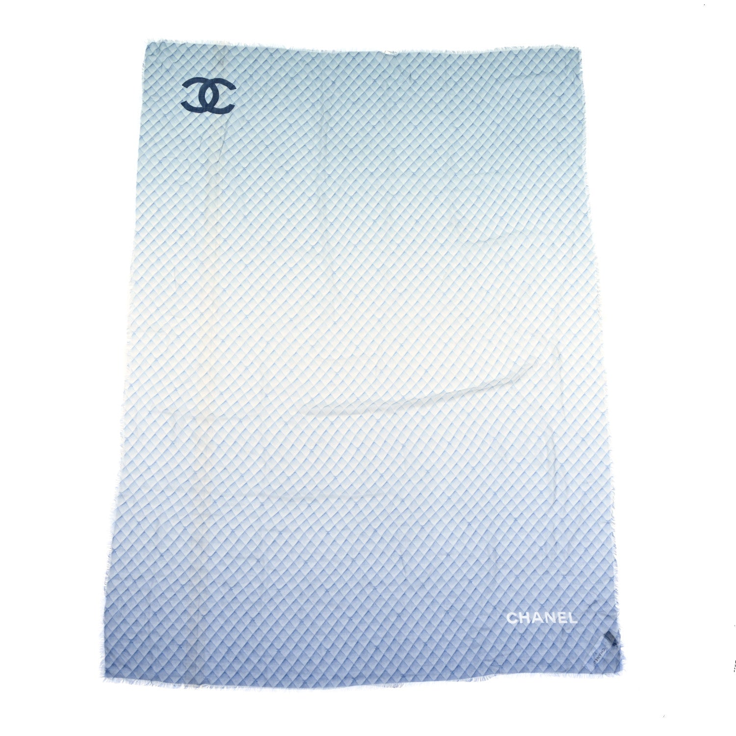 Chanel Cashmere CC Stole Blue 1 of 6