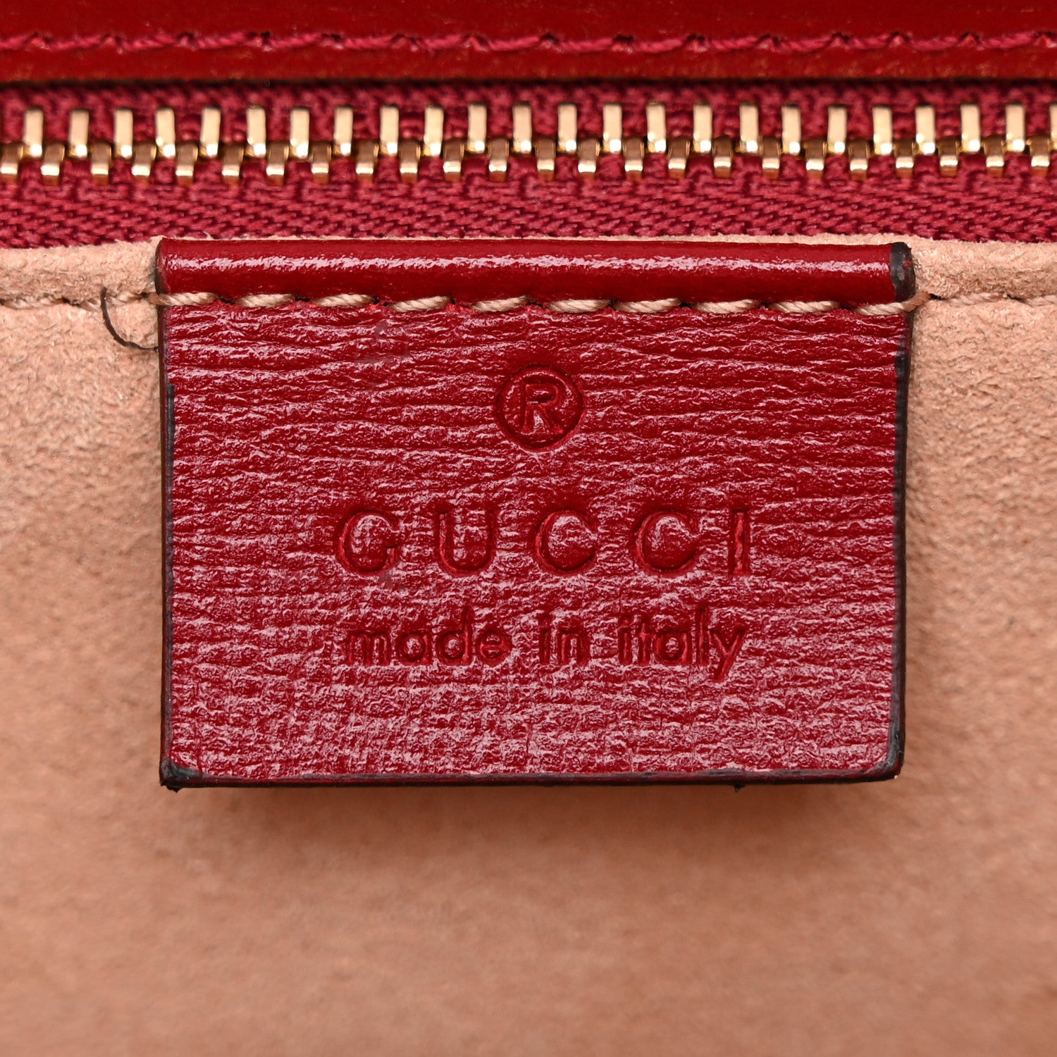 Gucci GG Supreme Monogram Azalea Calfskin Horsebit 1955 Shoulder Bag Beige Ebony New Cherry Red 6 of 11