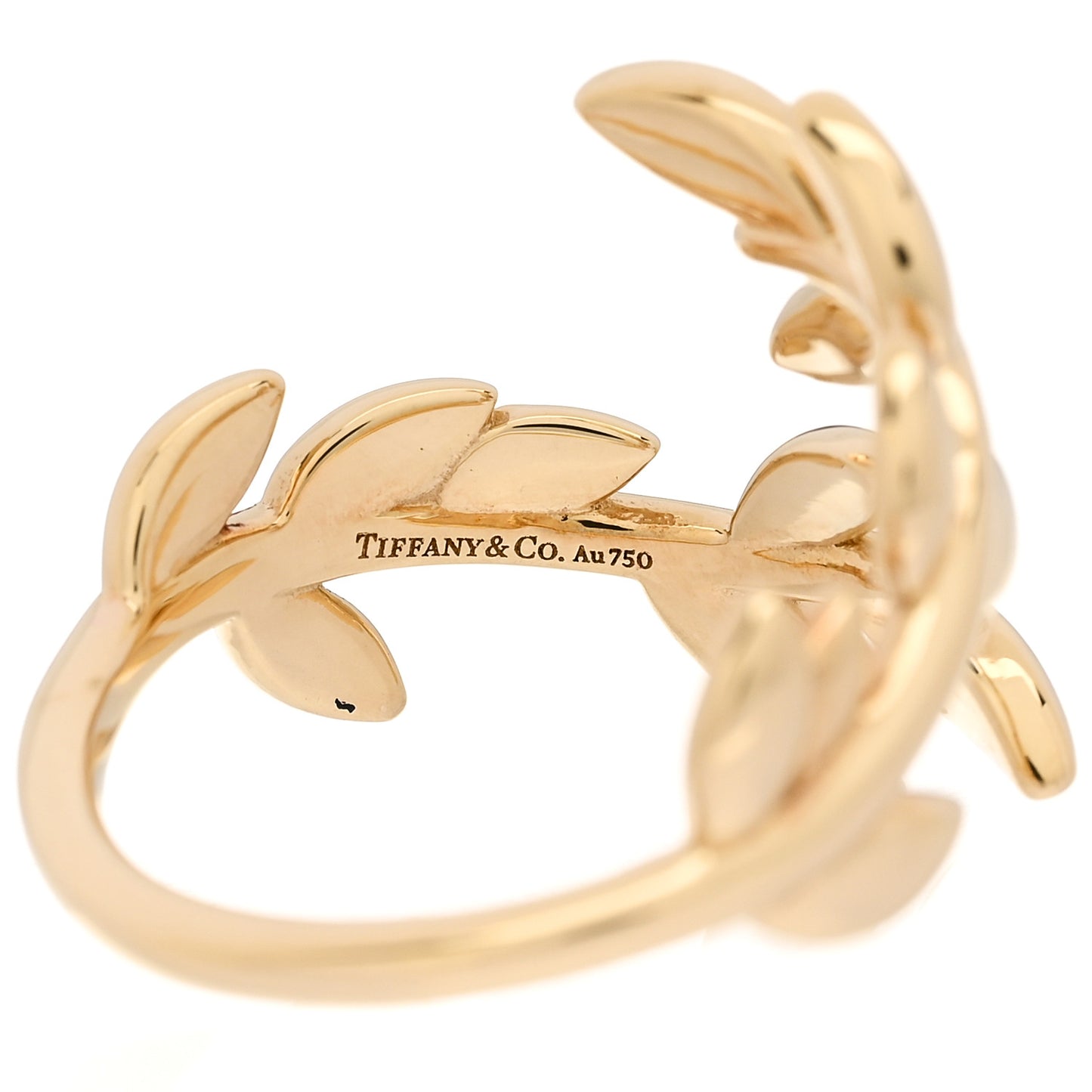 18K Yellow Gold Paloma Picasso Olive Leaf Bypass Ring 57 8