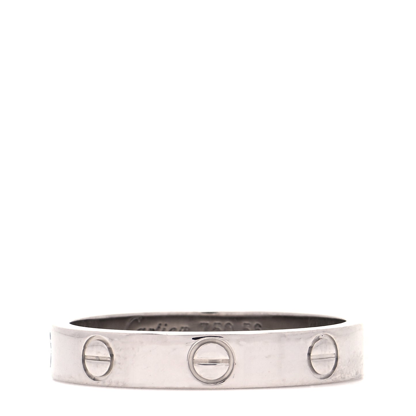 18K White Gold 3.5mm LOVE Wedding Band Ring 56 7.5