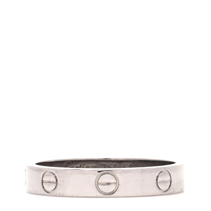 Cartier 18K White Gold 3.5mm LOVE Wedding Band Ring 56 7.5 1 of 5